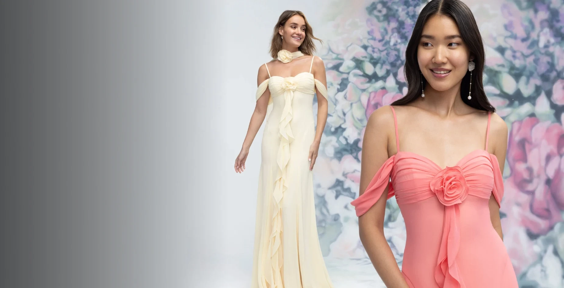 Photo of bridesmaids wearing Mori Lee dresses. Desktop image