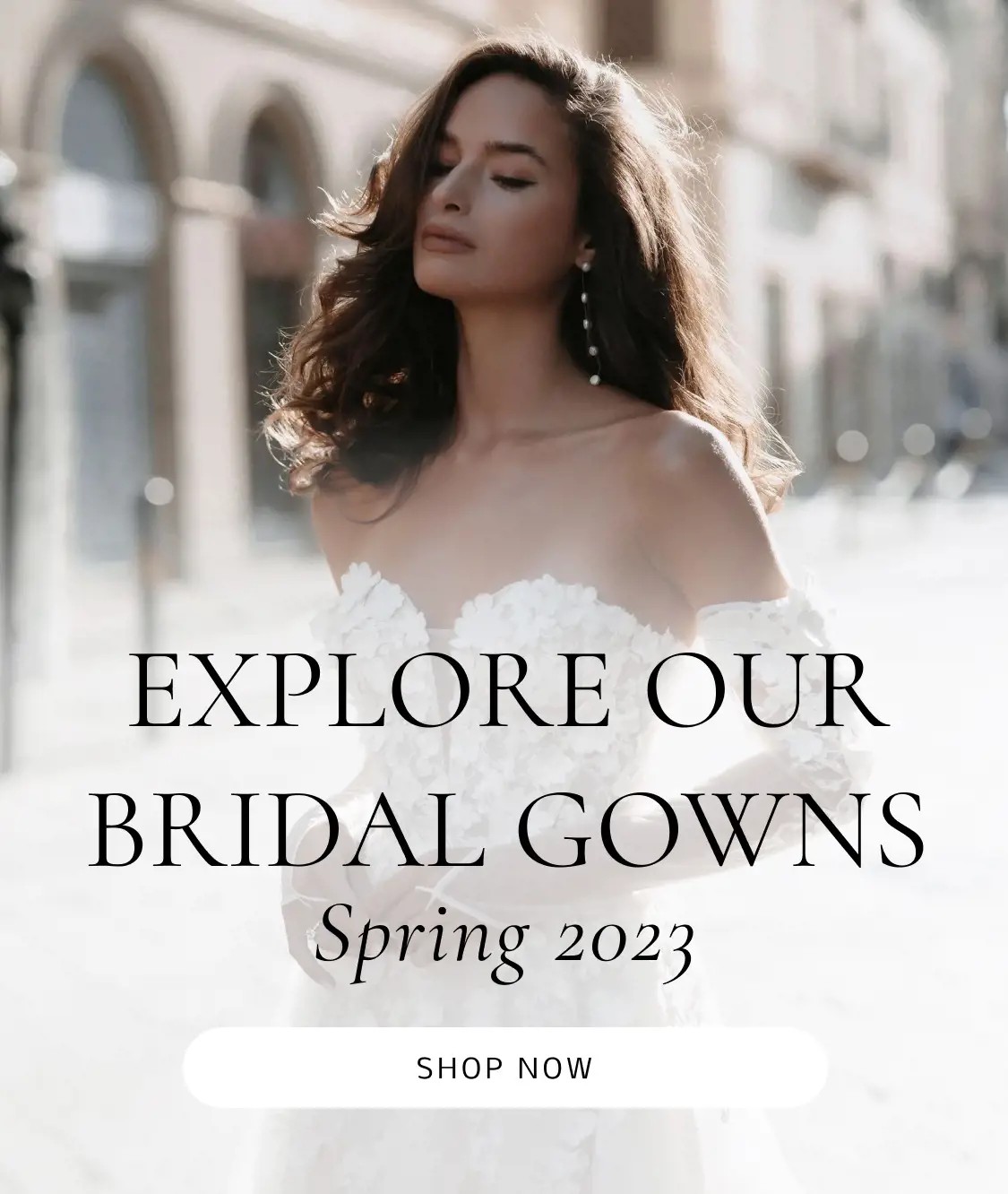 Model Wearing White Wedding Dress