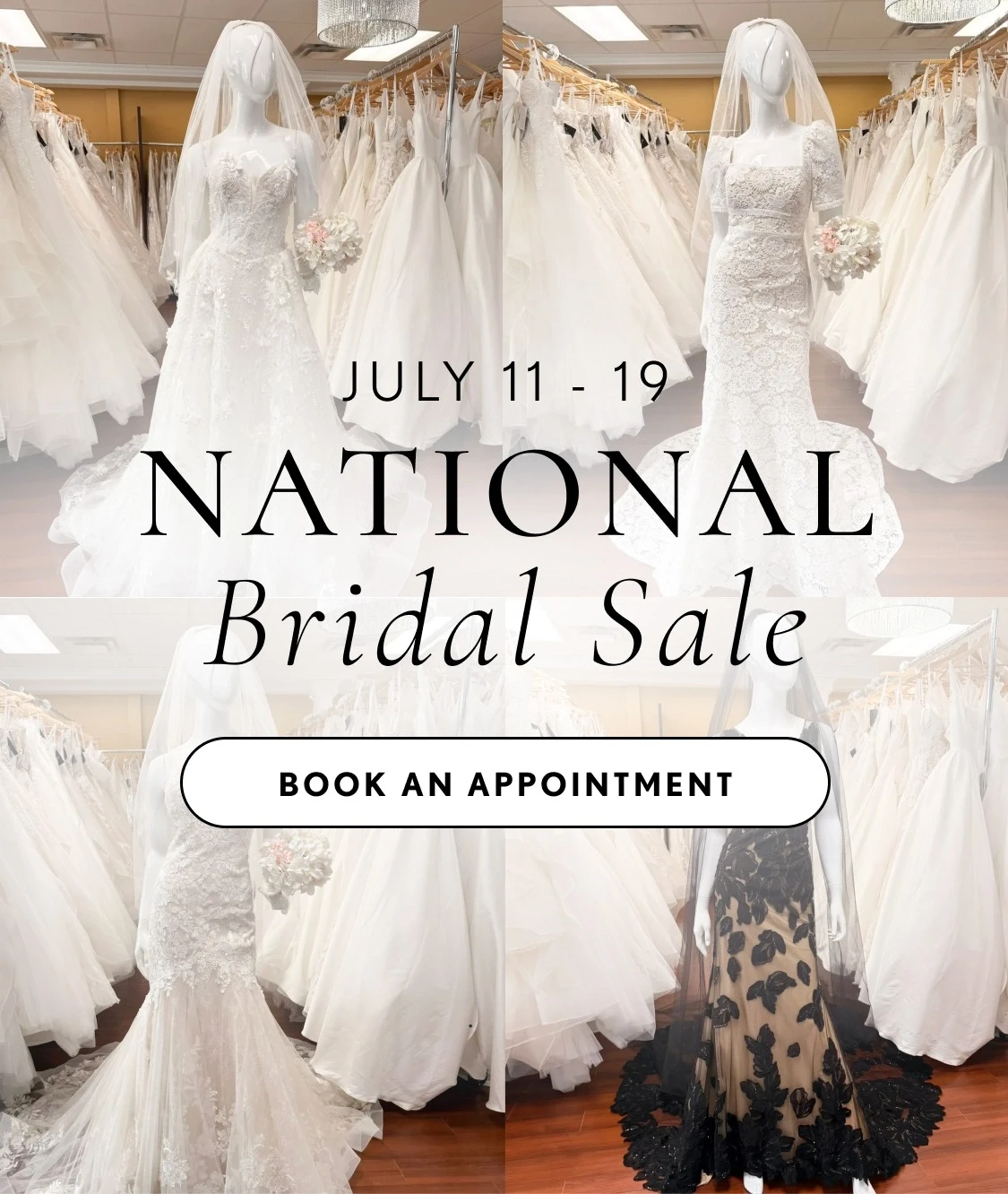 Sale dresses, national bridal sale event mobile banner
